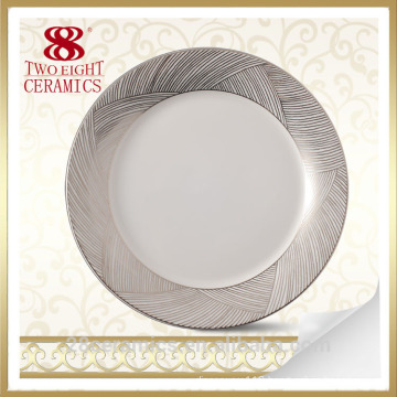 Royal chinaware dinner plate, silver platter